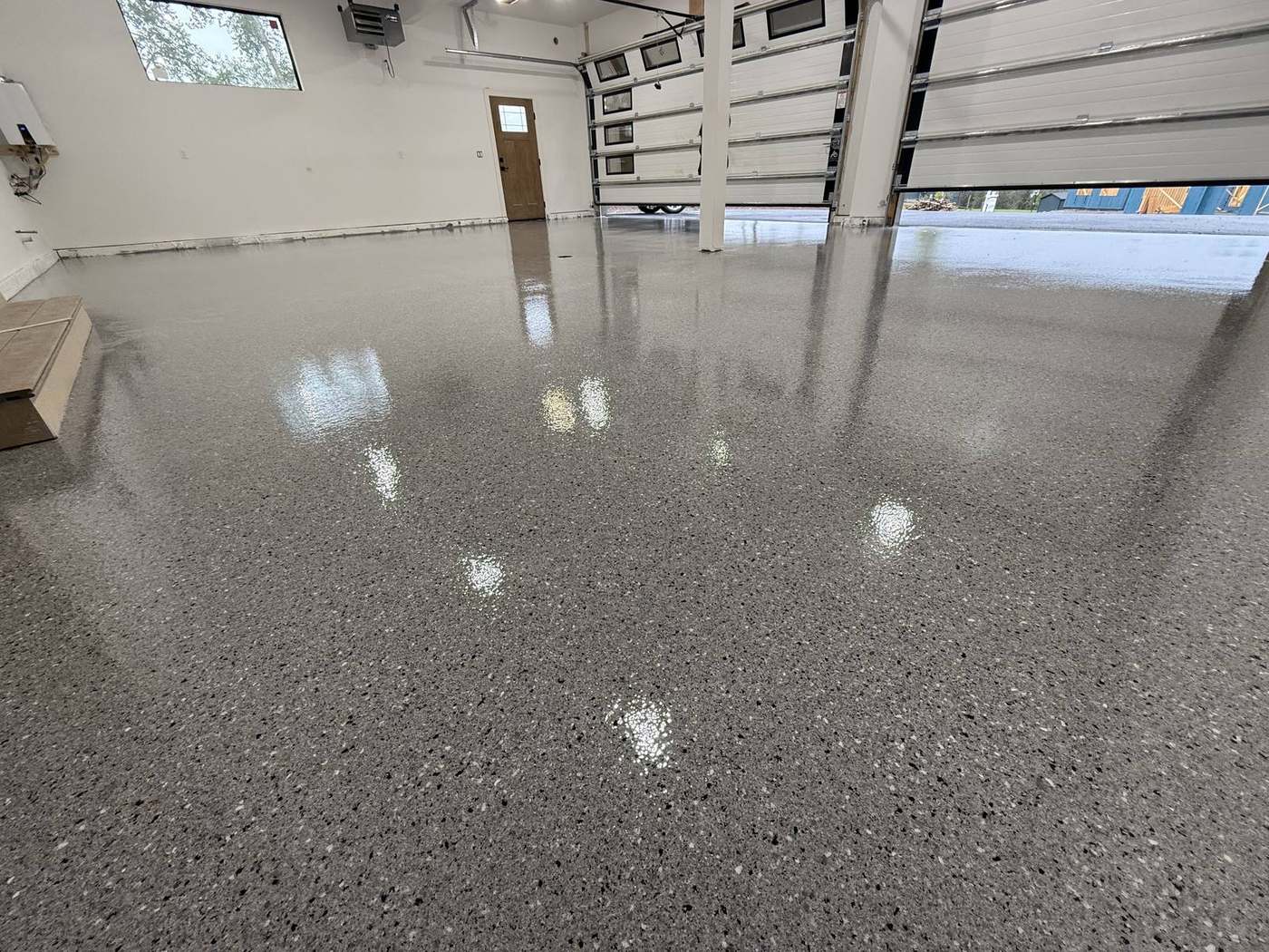 High-Gloss Flake Epoxy Garage Floor, Alaska