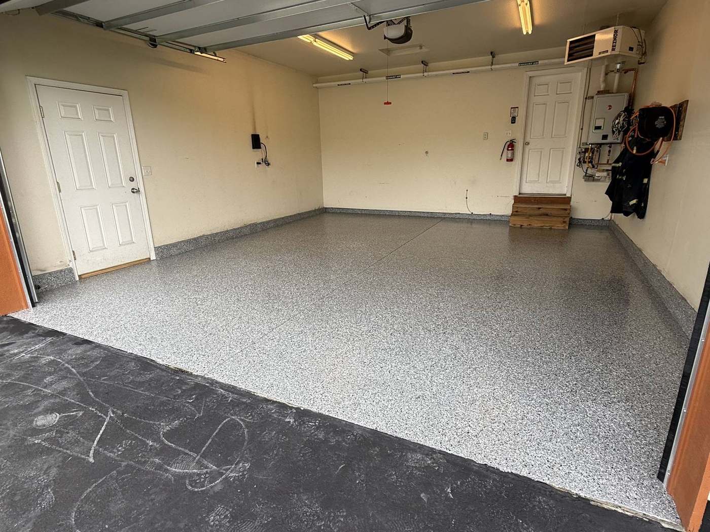 Flake Epoxy Two-Car Garage Floor, Wasilla Alaska